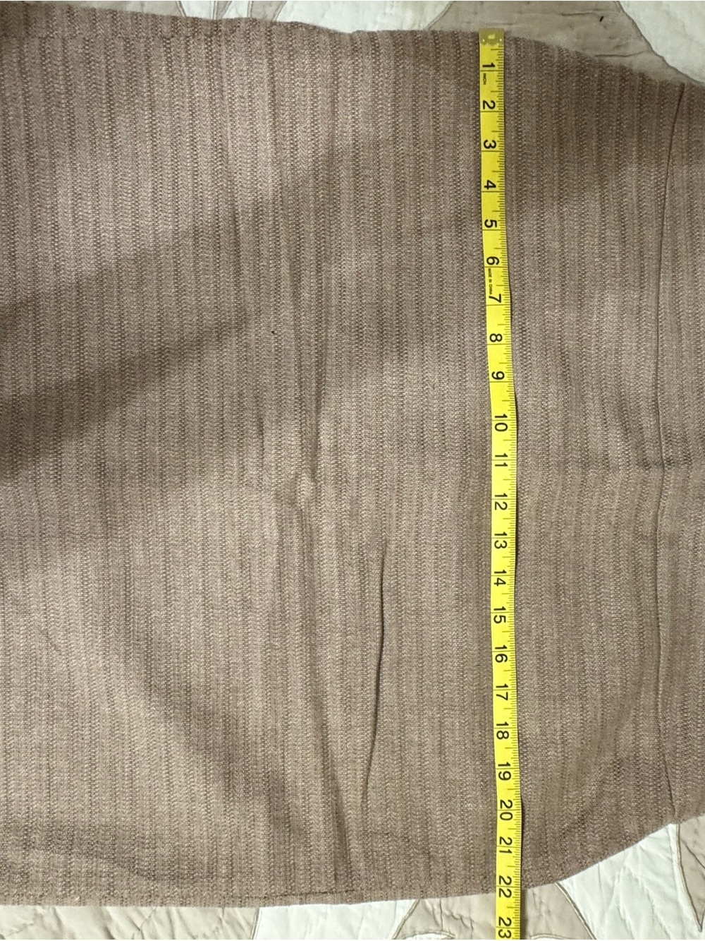Ann Taylor Factory Neutral Taupe Ribbed Pencil Skirt